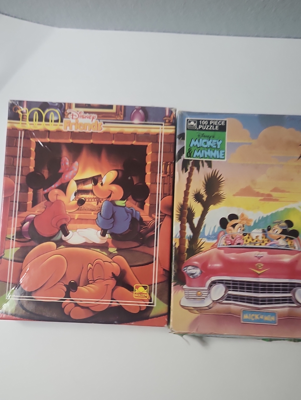 2 VINTAGE Mickey & Minnie Puzzles